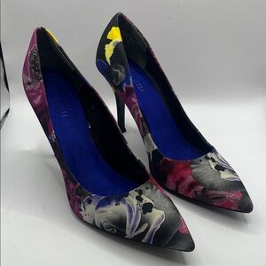 Nine West Multicolor Floral Heels